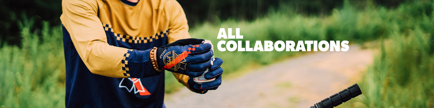 Person in outdoor setting with text 'All Collaborations' on a blurred background