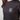 Black t-shirt with a white logo on a plain background