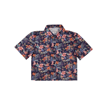 Floral patterned shirt on a white background