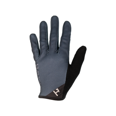 Gray glove with black palm on a white background