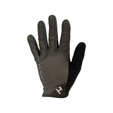Black glove with brand logo on a white background