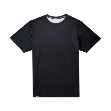 Black t-shirt on a white background