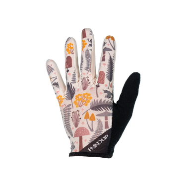 white glove with a floral pattern on a white background