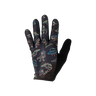 Black glove with colorful alien and UFO designs on a white background