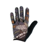 cycling gloves with multicolor pattern and IMBA logo